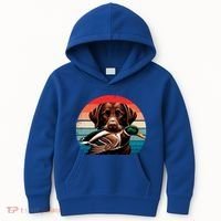 Labrador Retriever With Mallard Duck Hunting Gift Kids Hoodie thumb 0
