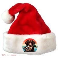 Labrador Retriever With Mallard Duck Hunting Gift Santa Hat thumb 0