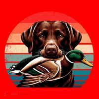 Labrador Retriever With Mallard Duck Hunting Gift Santa Hat thumb 1
