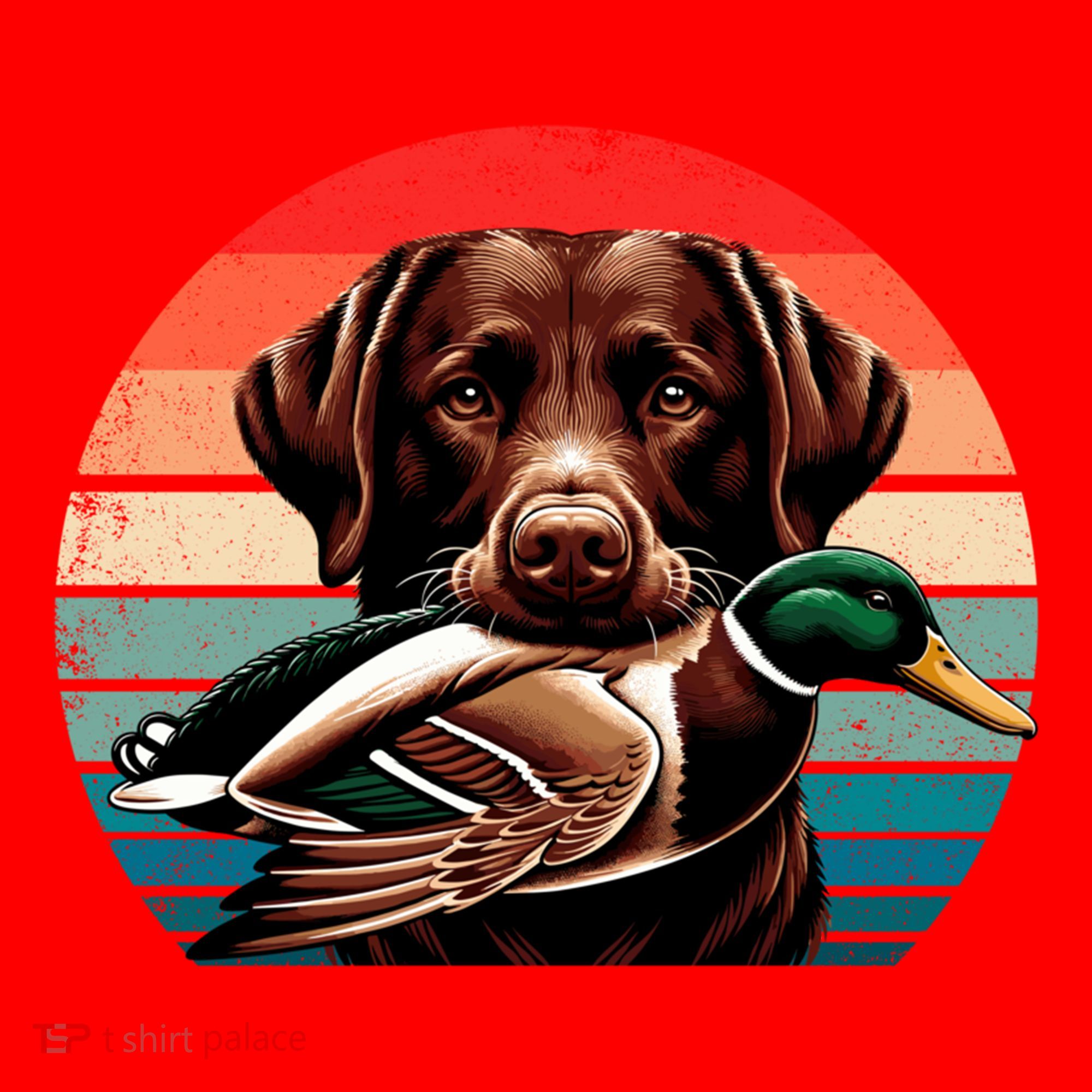 Labrador Retriever With Mallard Duck Hunting Gift Santa Hat