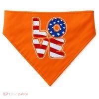 LOVE Red White And Blue Stars And Stripes USA-Made Doggie Bandana thumb 0