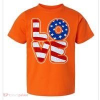 LOVE Red White And Blue Stars And Stripes Toddler T-Shirt thumb 0