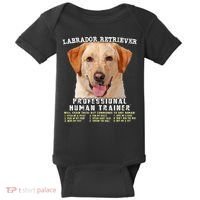 Labrador Retriever Yellow Lab Professional Human Trainer Baby Bodysuit thumb 0