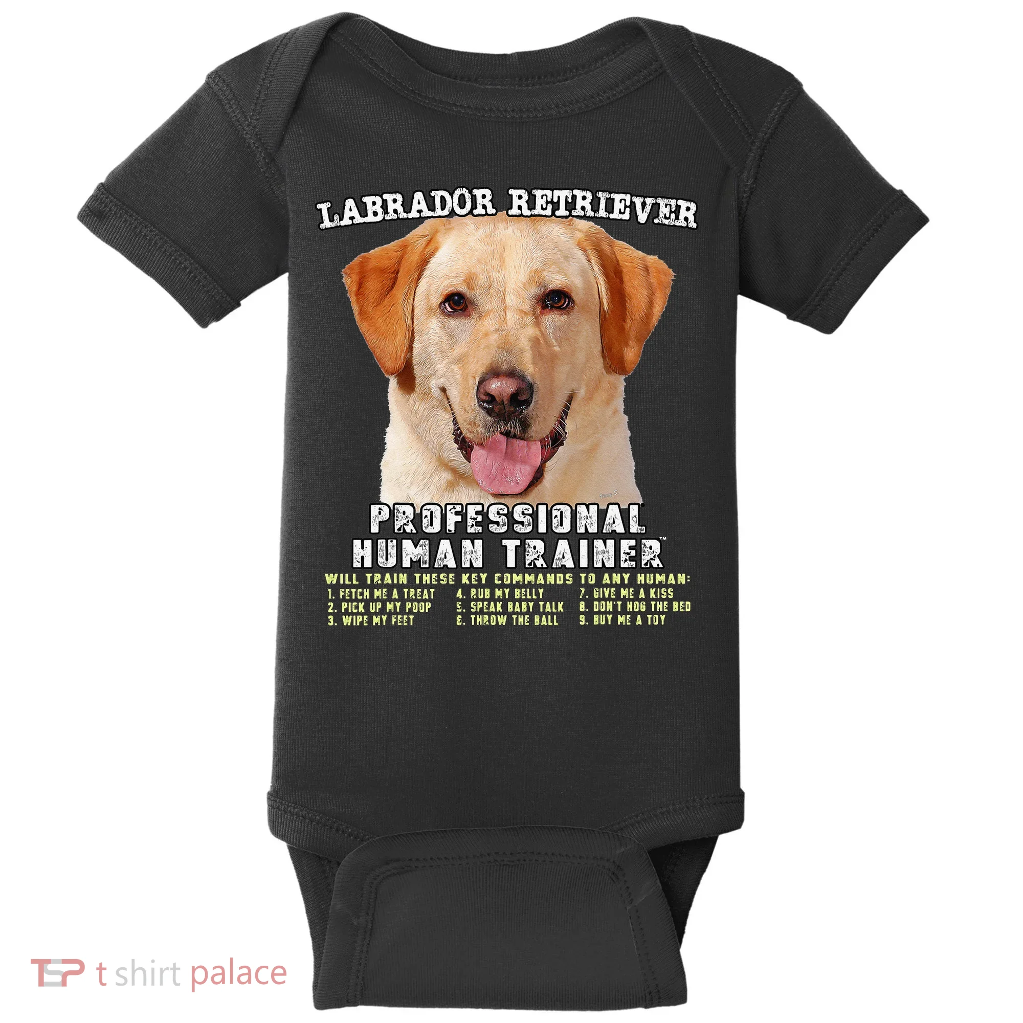 Labrador Retriever Yellow Lab Professional Human Trainer Baby Bodysuit