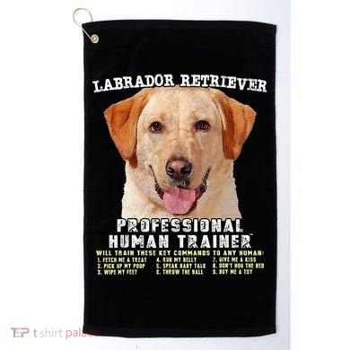 Labrador Retriever Yellow Lab Professional Human Trainer Golf Towel