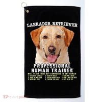 Labrador Retriever Yellow Lab Professional Human Trainer Golf Towel thumb 0