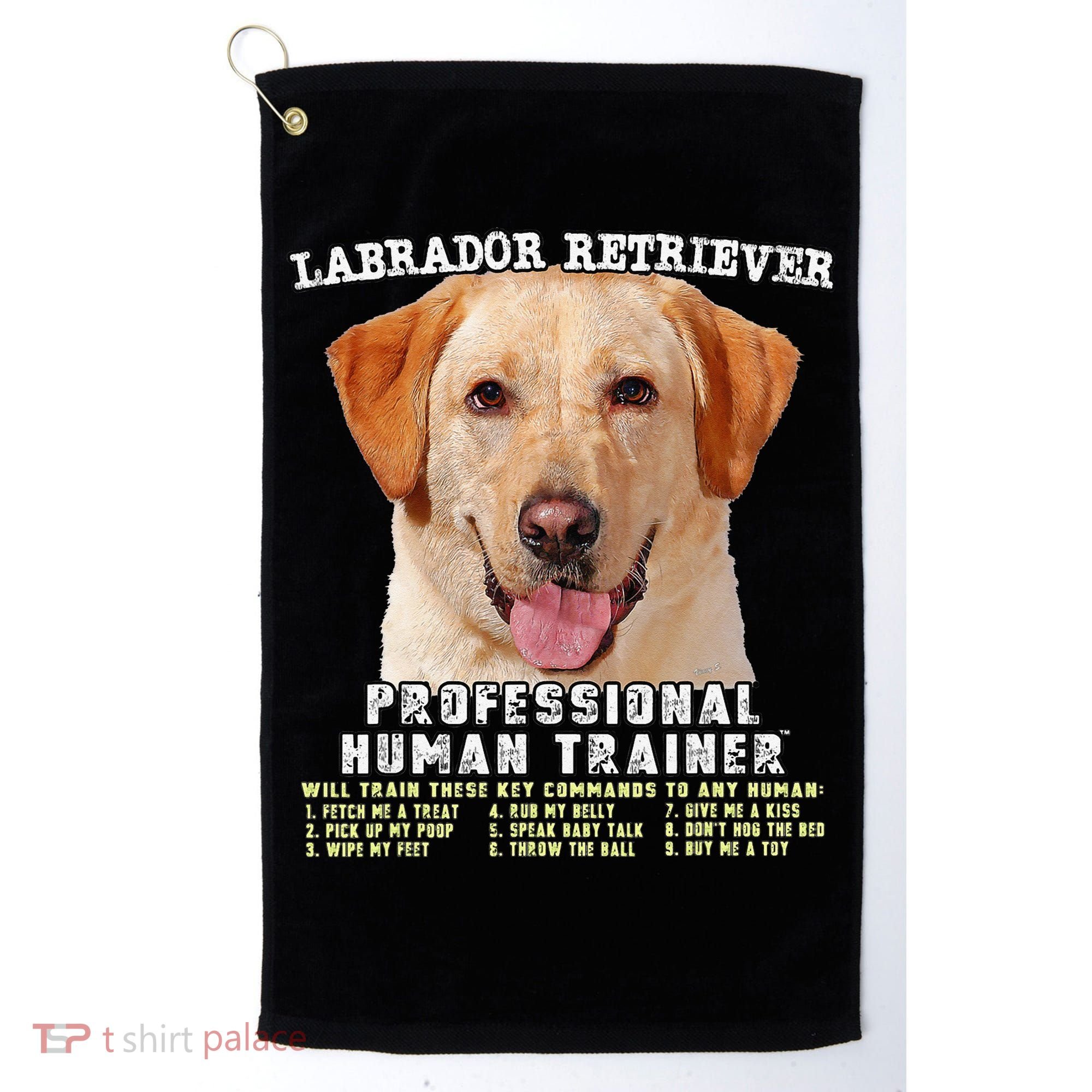 Labrador Retriever Yellow Lab Professional Human Trainer Golf Towel