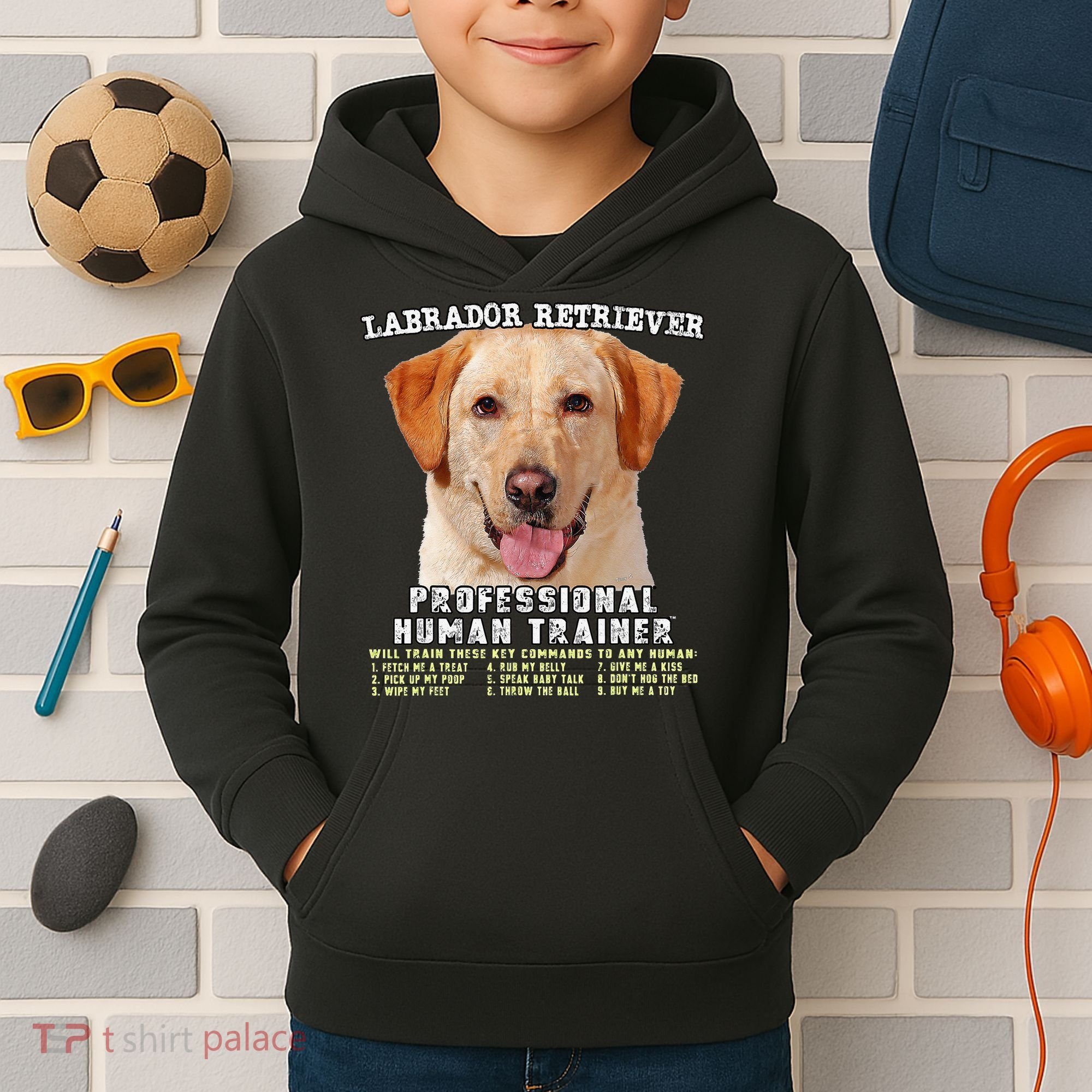 Labrador Retriever Yellow Lab Professional Human Trainer Kids Hoodie