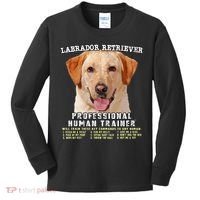 Labrador Retriever Yellow Lab Professional Human Trainer Kids Long Sleeve Shirt thumb 0