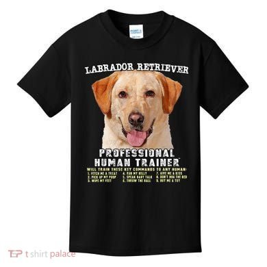Labrador Retriever Yellow Lab Professional Human Trainer Kids T-Shirt