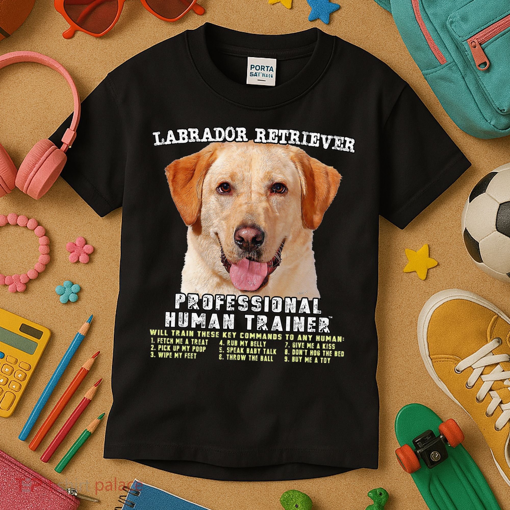 Labrador Retriever Yellow Lab Professional Human Trainer Kids T-Shirt