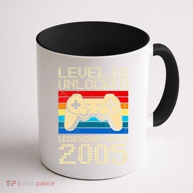Legendary Since 2005 18 Years 18th Birthday Coffee Mug back
