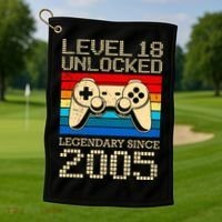 Legendary Since 2005 18 Years 18th Birthday Golf Towel thumb 1