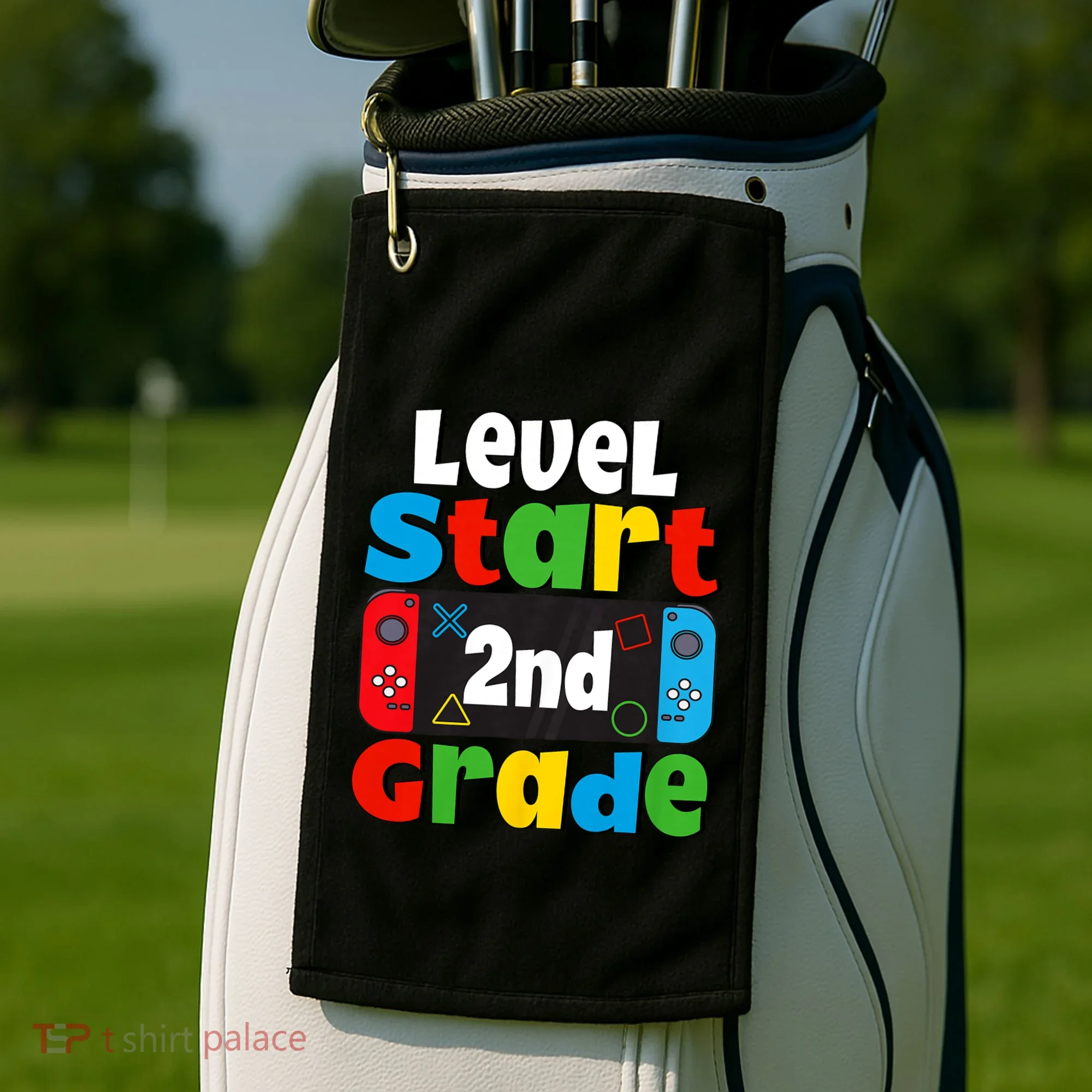 Level Start 2nd Grade Gaming Golf Towel