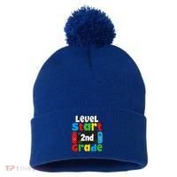 Level Start 2nd Grade Gaming Pom Pom 12in Knit Beanie thumb 0