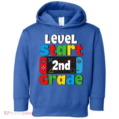 Level Start 2nd Grade Gaming Toddler Hoodie