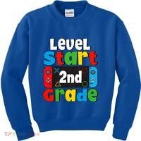 Level Start 2nd Grade Gaming Kids Sweatshirt thumb 0