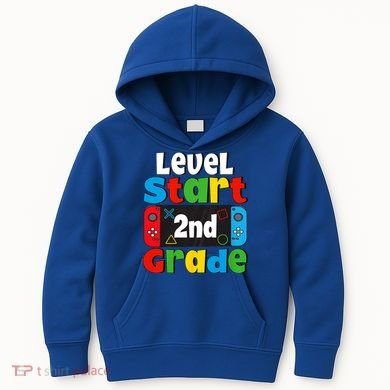 Level Start 2nd Grade Gaming Kids Hoodie