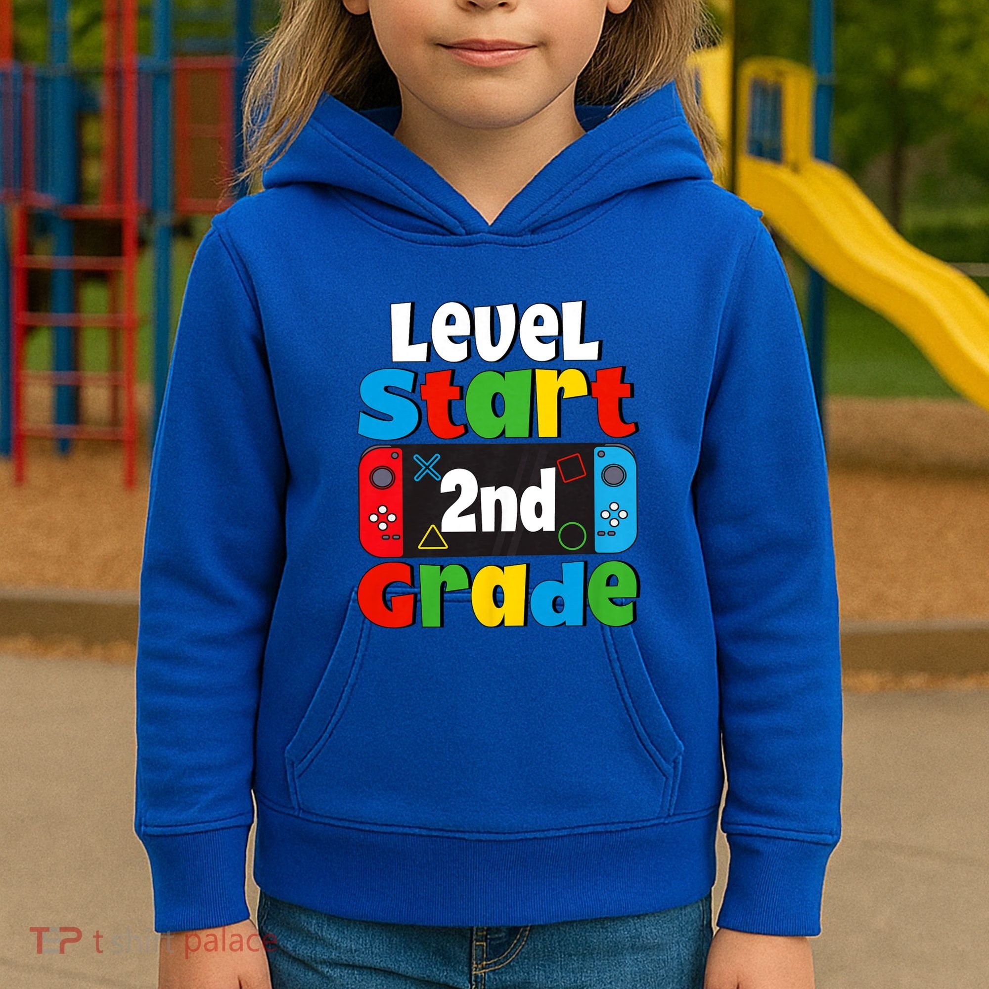 Level Start 2nd Grade Gaming Kids Hoodie