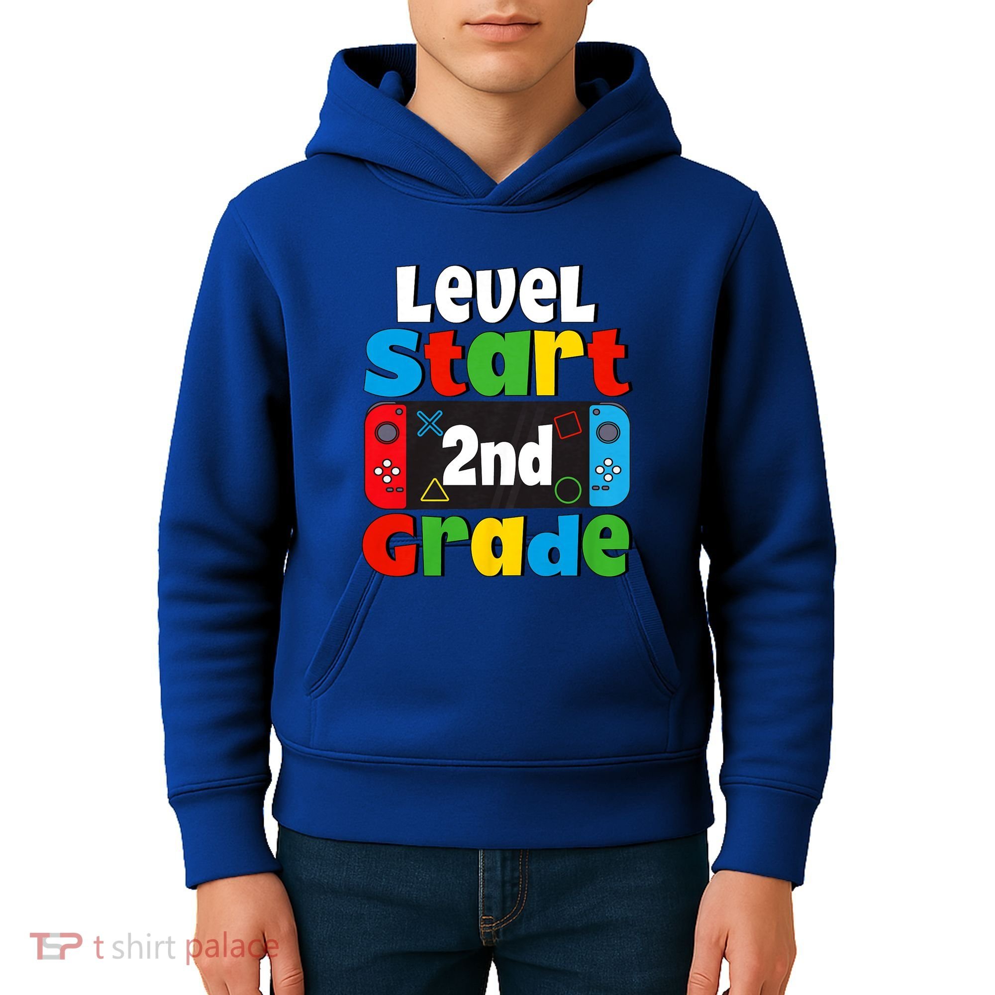 Level Start 2nd Grade Gaming Kids Hoodie