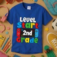 Level Start 2nd Grade Gaming Kids T-Shirt thumb 3