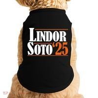 Lindor Soto 25 New York Fan Doggie Tank thumb 0