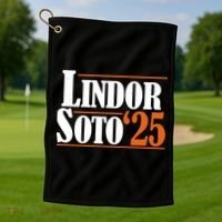 Lindor Soto 25 New York Fan Golf Towel thumb 1