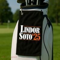 Lindor Soto 25 New York Fan Golf Towel thumb 2