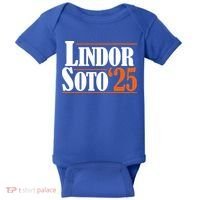 Lindor Soto 25 New York Fan Baby Bodysuit thumb 0