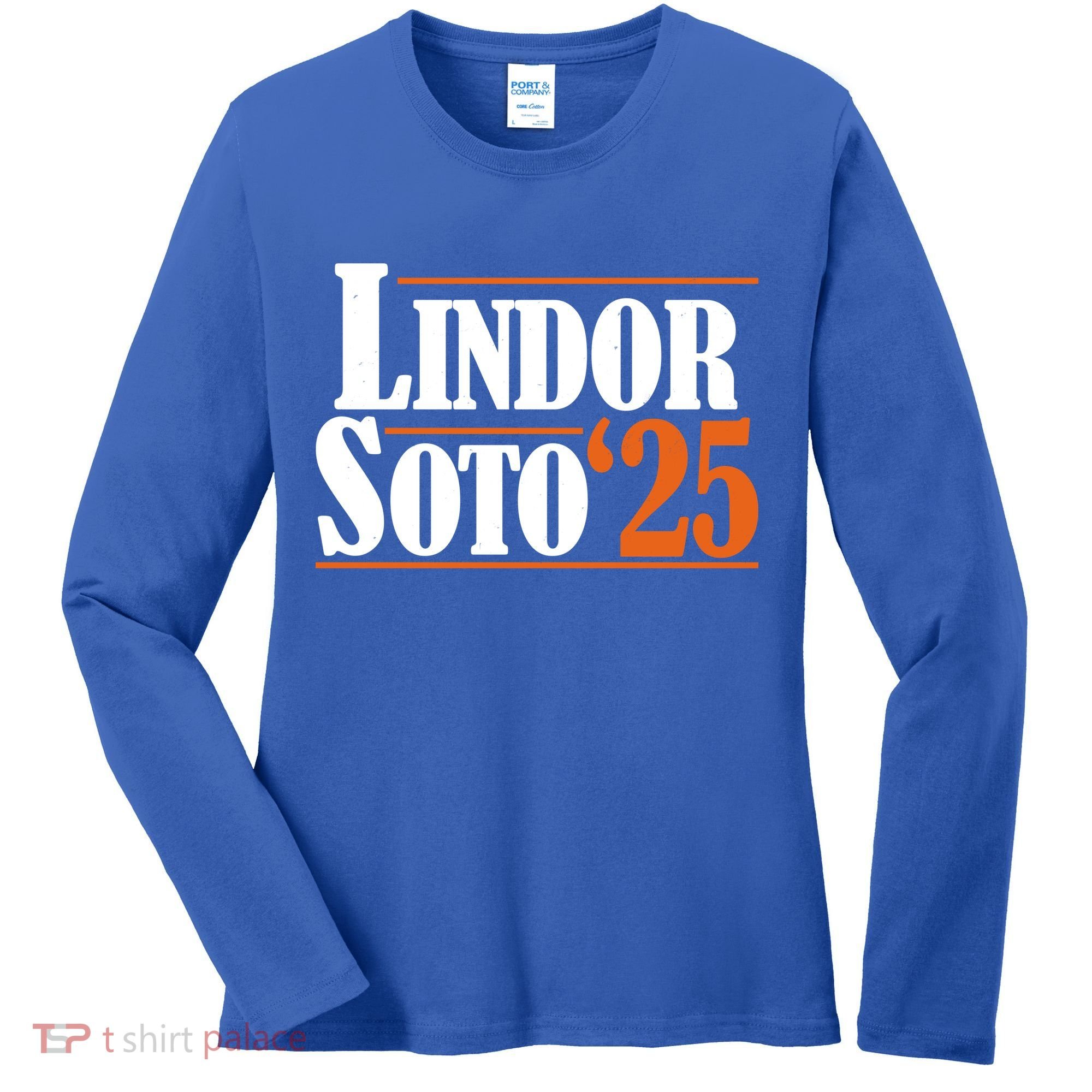 Lindor Soto 25 New York Fan Women's Long Sleeve Shirt