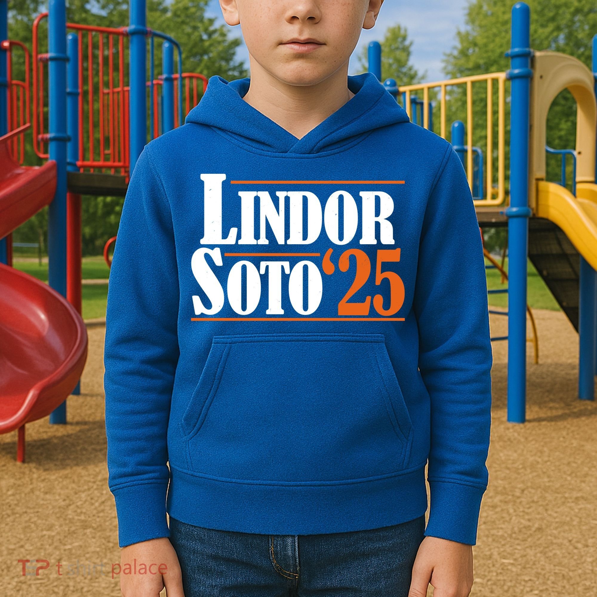 Lindor Soto 25 New York Fan Kids Hoodie