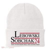 Lebowski Sobchak 2024 This Aggression Will Not Stand Man Beanie thumb 0