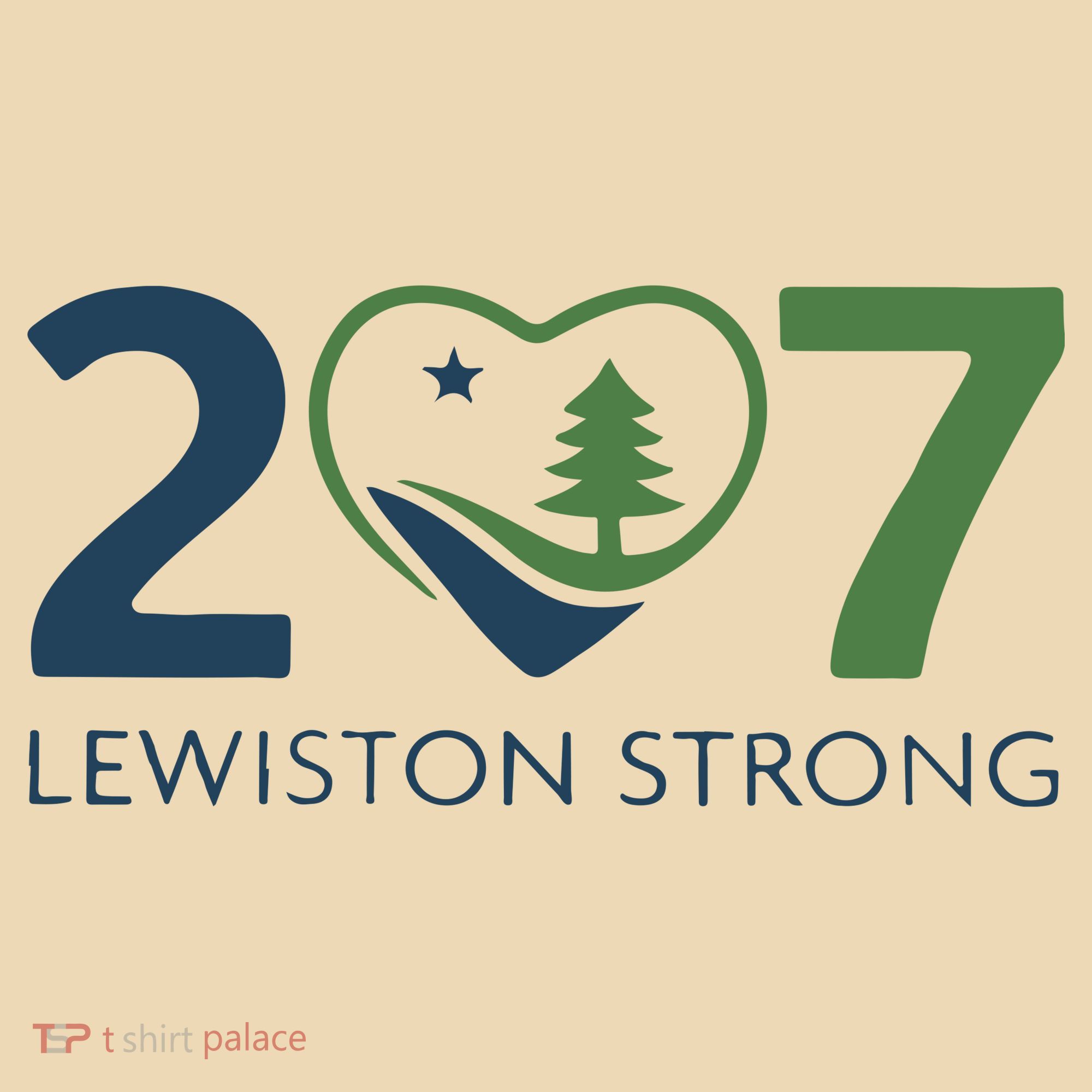 Lewiston Strong 207 Fundraiser Maine Flag In Heart Tote Bag
