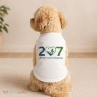 Lewiston Strong 207 Fundraiser Maine Flag In Heart Doggie Tank thumb 2