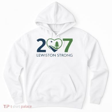 Lewiston Strong 207 Fundraiser Maine Flag In Heart Hoodie