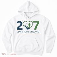Lewiston Strong 207 Fundraiser Maine Flag In Heart Hoodie thumb 0