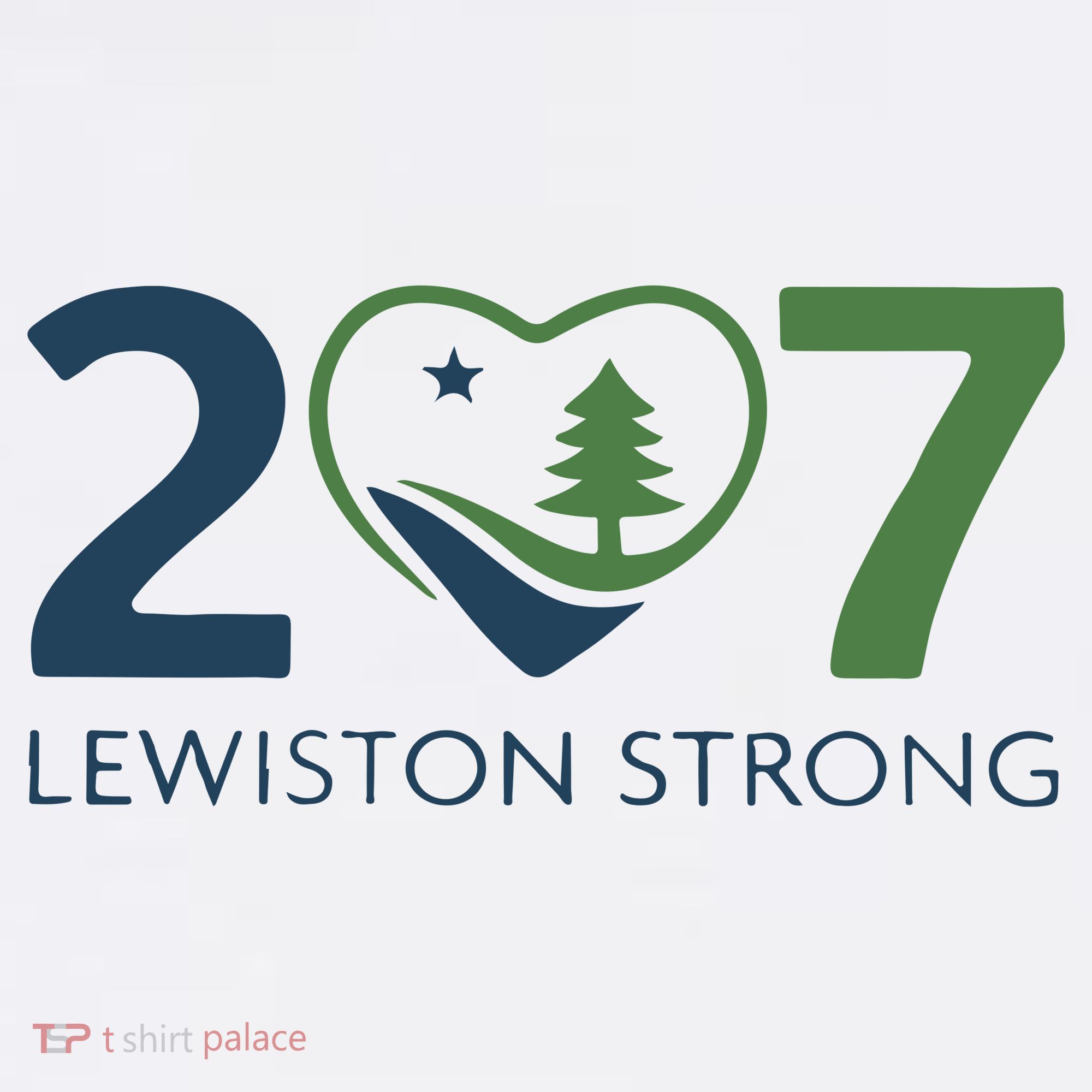 Lewiston Strong 207 Fundraiser Maine Flag In Heart Long Sleeve Shirt