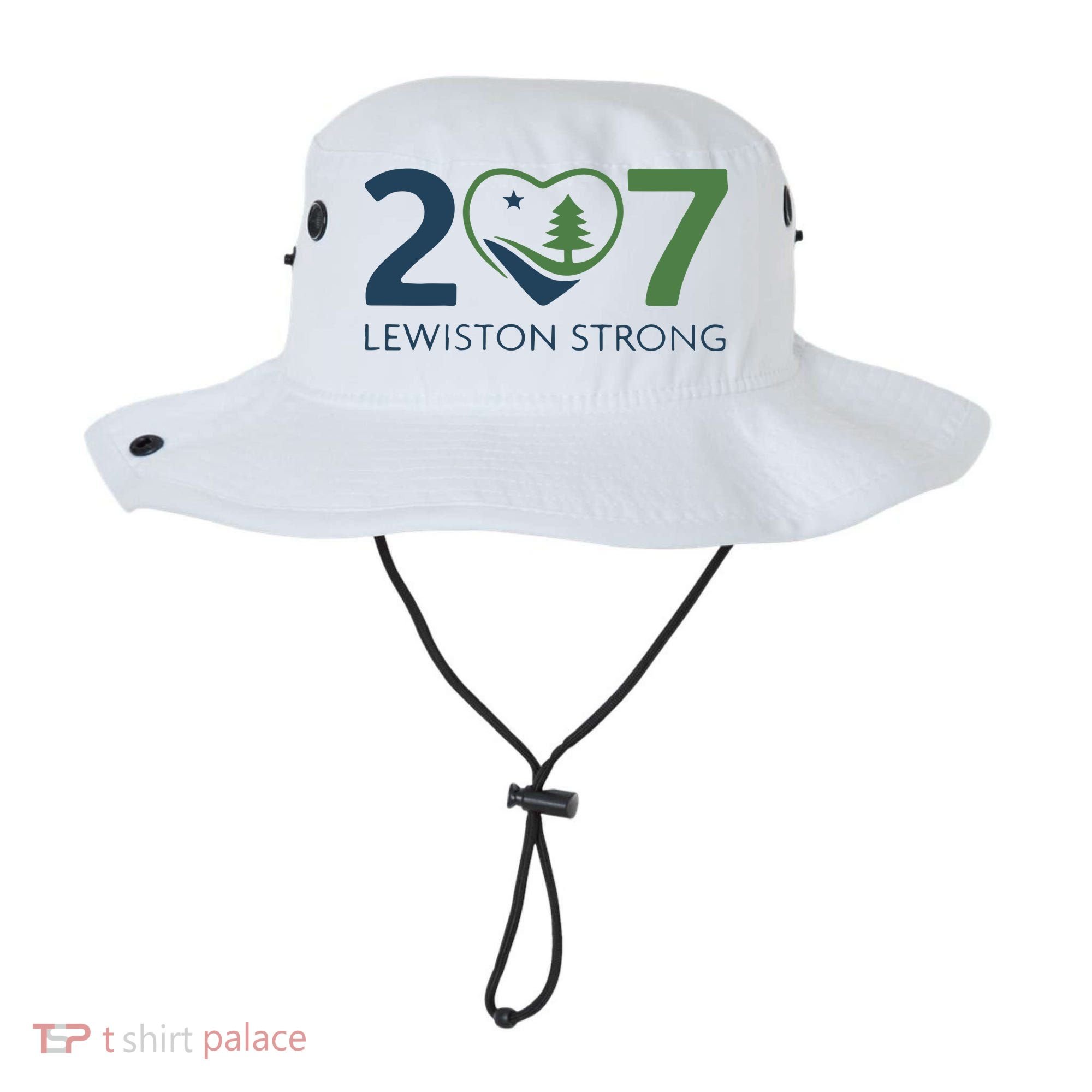 Lewiston Strong 207 Fundraiser Maine Flag In Heart Bucket Hat