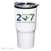 Lewiston Strong 207 Fundraiser Maine Flag In Heart Tumbler thumb 0