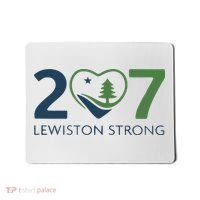 Lewiston Strong 207 Fundraiser Maine Flag In Heart Mousepad thumb 0