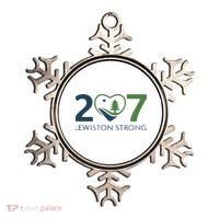 Lewiston Strong 207 Fundraiser Maine Flag In Heart Ornament thumb 0