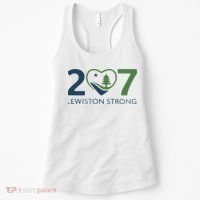 Lewiston Strong 207 Fundraiser Maine Flag In Heart Women's Tank Top thumb 0