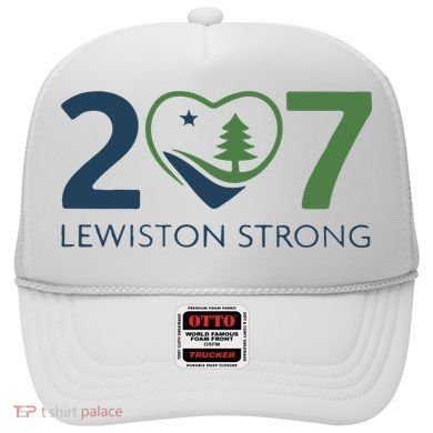 Lewiston Strong 207 Fundraiser Maine Flag In Heart Hat