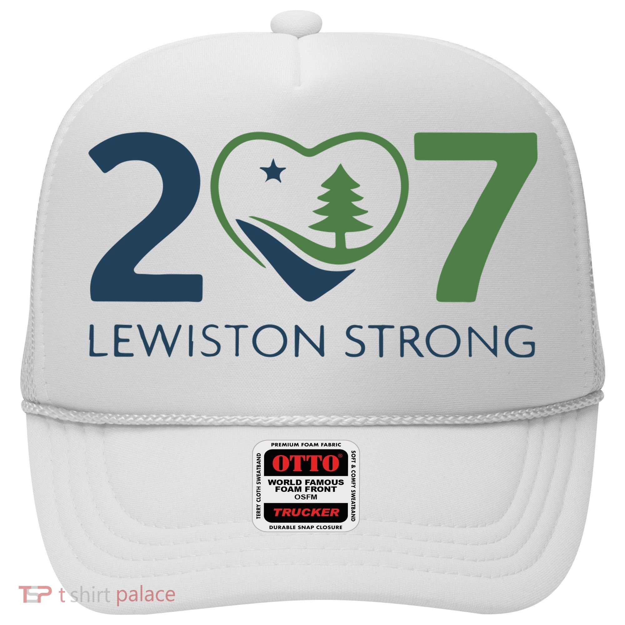 Lewiston Strong 207 Fundraiser Maine Flag In Heart Hat