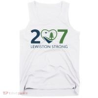 Lewiston Strong 207 Fundraiser Maine Flag In Heart Tank Top thumb 0