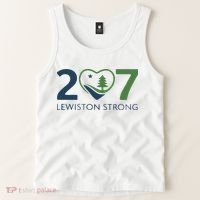 Lewiston Strong 207 Fundraiser Maine Flag In Heart Tank Top thumb 2