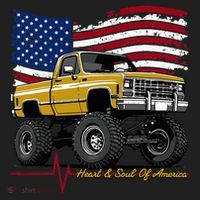 Lifted Squarebody 4wd Classic American Pickup Truck Hat thumb 2