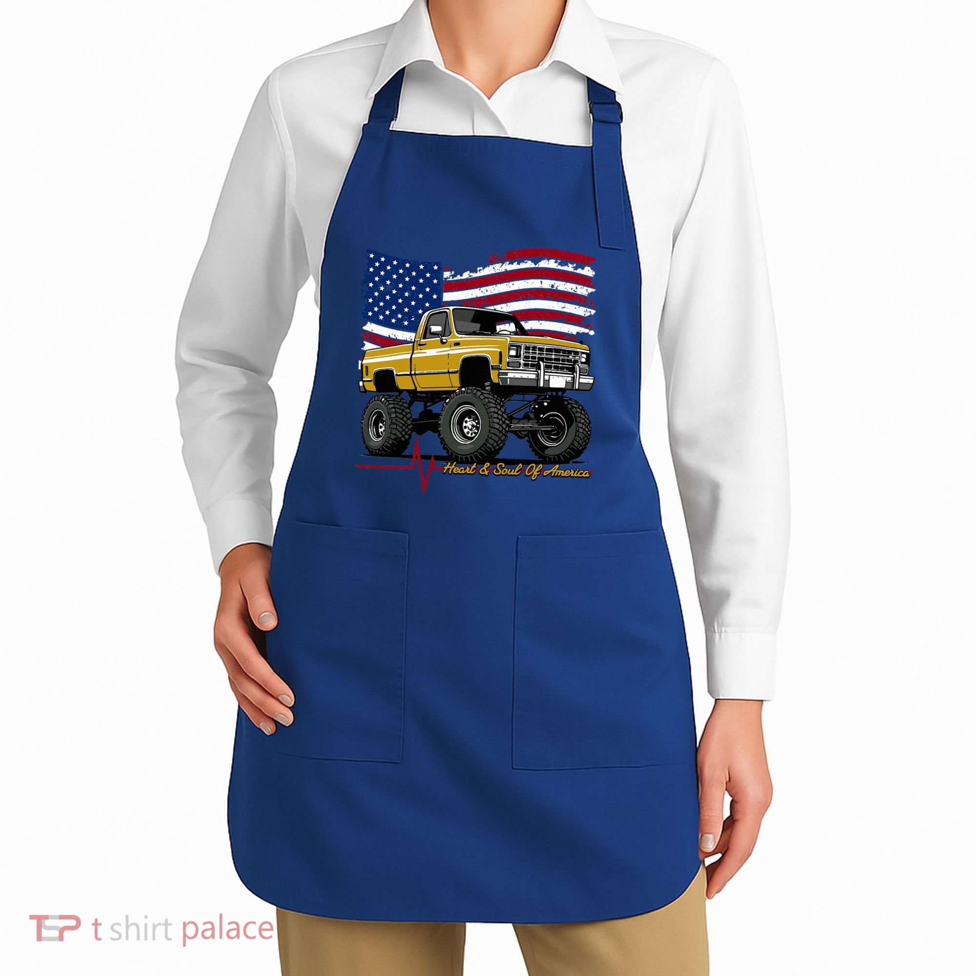 Lifted Squarebody 4wd Classic American Pickup Truck Apron