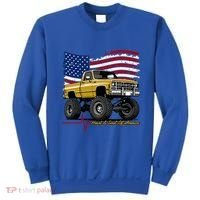 Lifted Squarebody 4wd Classic American Pickup Truck Sweatshirt thumb 0