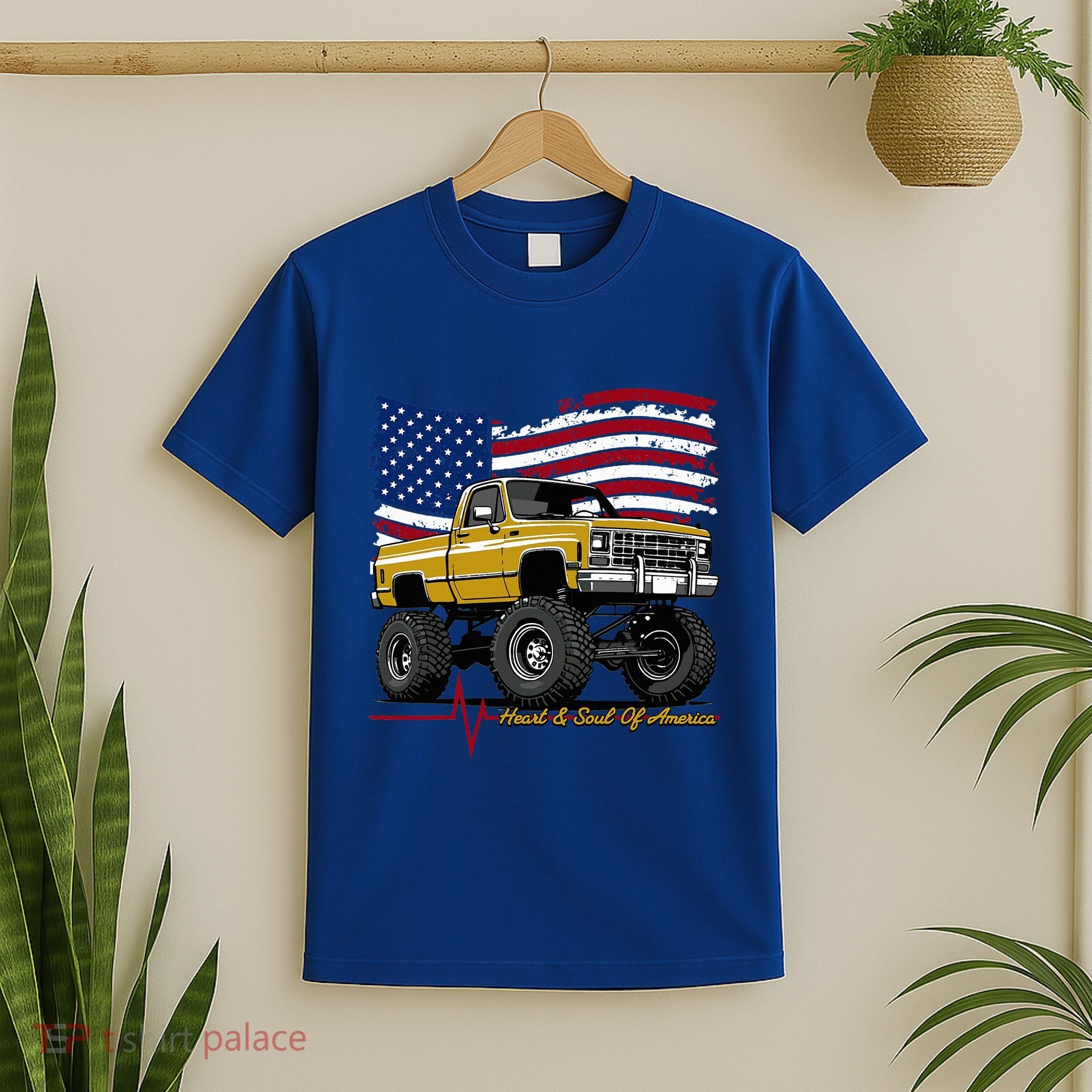 Lifted Squarebody 4wd Classic American Pickup Truck T-Shirt